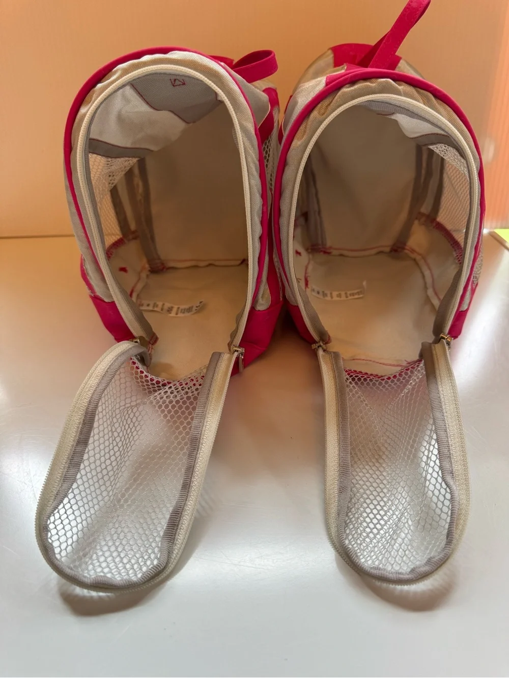 American Girl Doll Galaxy Dog Pet Travel Carry Case Pink Silver Mesh- Lot of 2